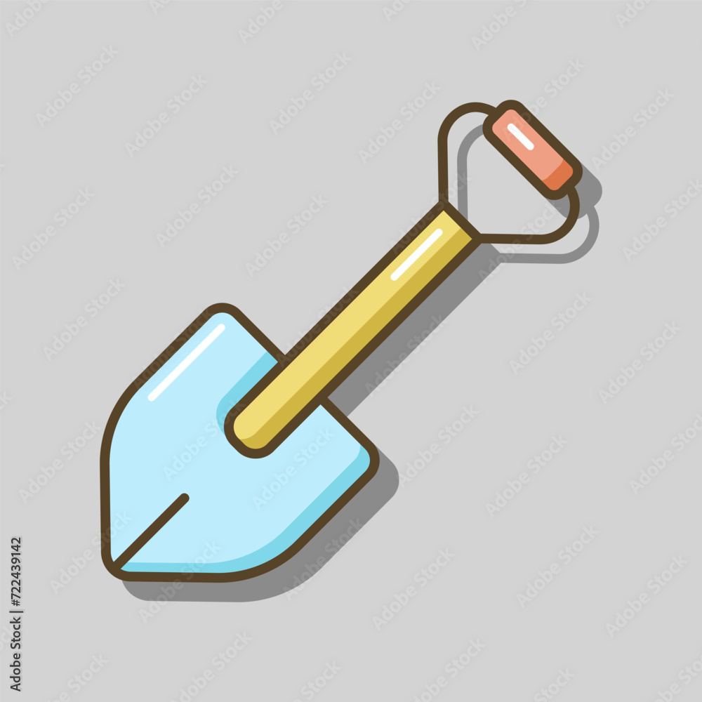 Camping shovel for expedition icon vector Camping shovel for expedition icon vector