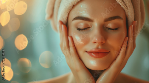 woman customer enjoying relaxing anti-stress spa