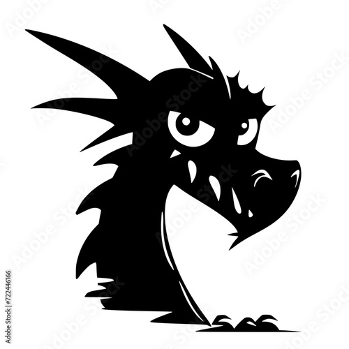 Wallpaper Mural dragon peeking icon simple svg vector black shilhouette Torontodigital.ca