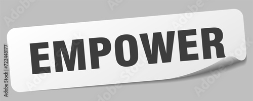 empower sticker. empower label