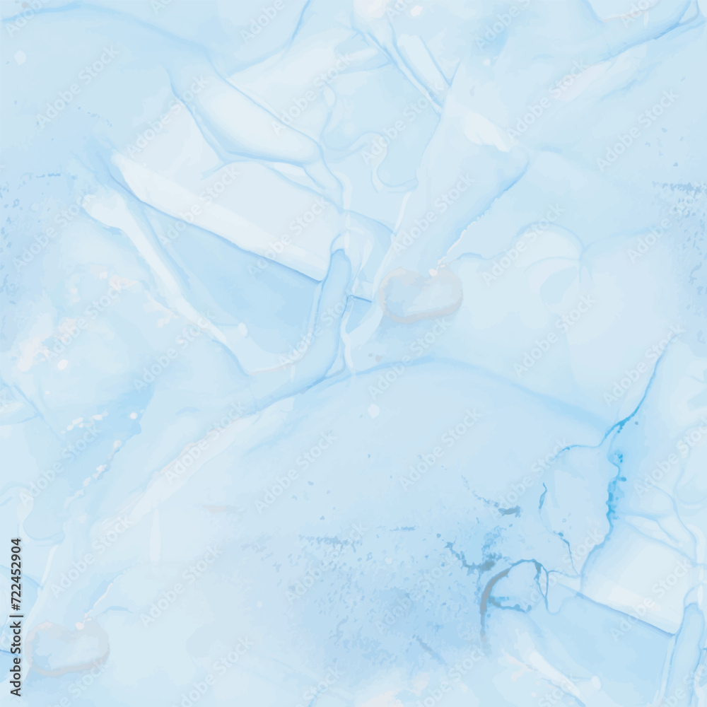Obraz premium Vector Ink Marble. Water Pastel Watercolor. Blue Seamless Background. Luxury Seamless Art Template. Gold Ink Paint. Metal Luxury Repeat. Alcohol Ink Marble. Foil Marble Watercolor. Vector Watercolor