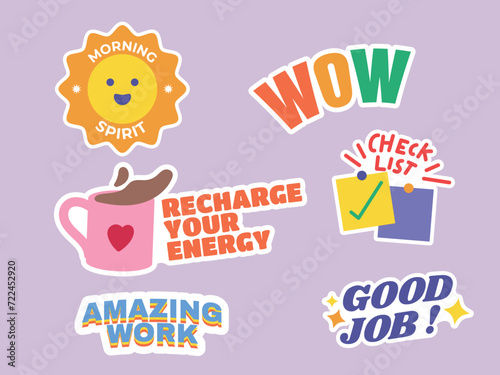 stickers to motivate you to be enthusiastic at work