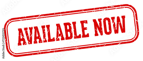 available now stamp. available now rectangular stamp on white background