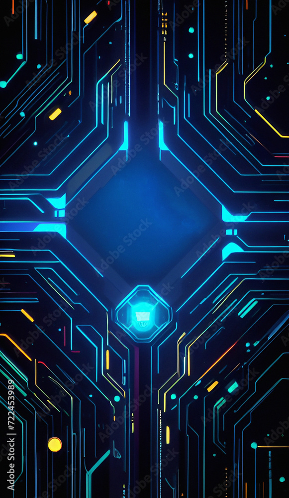Circuit board. Futuristic background with copy space. Technology Backdrop. Hi-tech template. Banner for presentation or product. Flyer, card design. Futurism theme Circuit board. Futuristic background with copy space. Technology Backdrop. Hi-tech template. Banner for presentation or product. Flyer, card design. Futurism theme