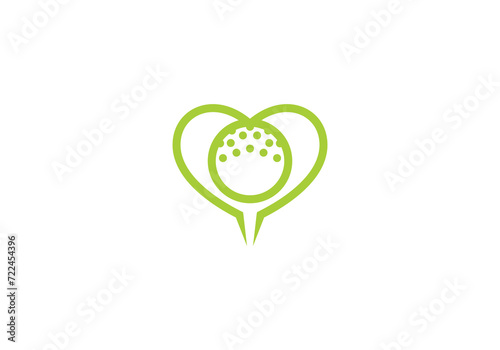 love golf sport logo design symbol template