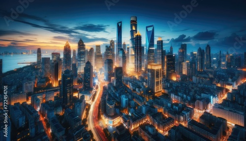 Metropolitan Twilight: The City Lights Come Alive © savantermedia