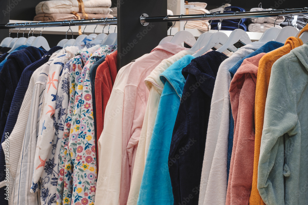 Obraz premium multicolor clothing in the store market