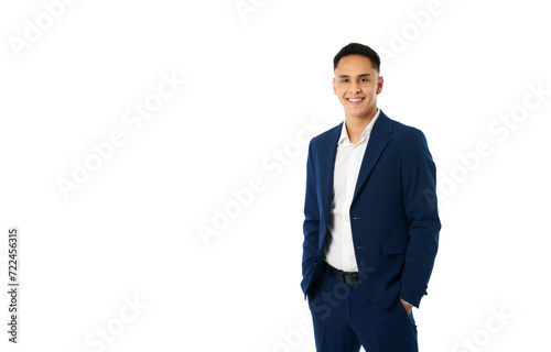 portrait of an enterprising Latino businessman in formal attire