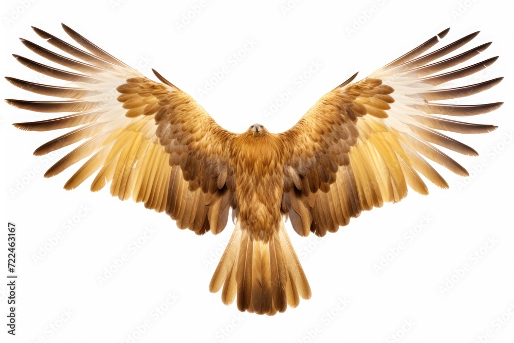 Obraz premium A bird of prey soaring through the air. Suitable for various applications