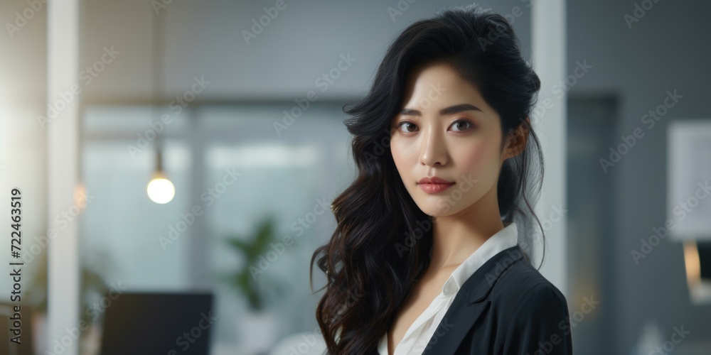 A woman dressed in a business suit posing for a professional picture. Suitable for corporate websites, business presentations, and marketing materials A woman dressed in a business suit posing for a professional picture. Suitable for corporate websites, business presentations, and marketing materials
