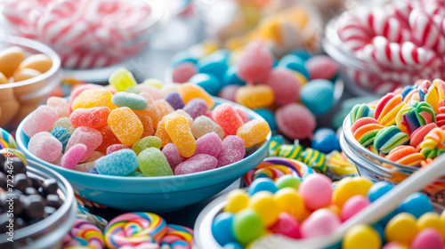 A Variety Of Colorful Children's Party Candies A.