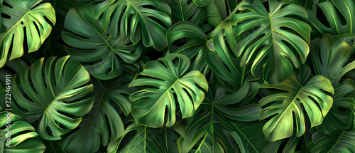 Seamless pattern - Monstera leaves