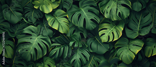 Seamless pattern - Monstera leaves