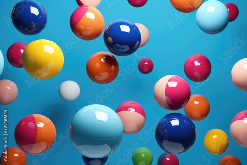 Colorful balloons floating in the air. Perfect for celebrations and parties