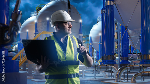 Man factory engineer. Guy i...