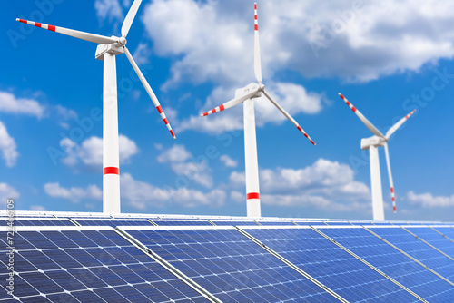 Green energy. Solar panels....