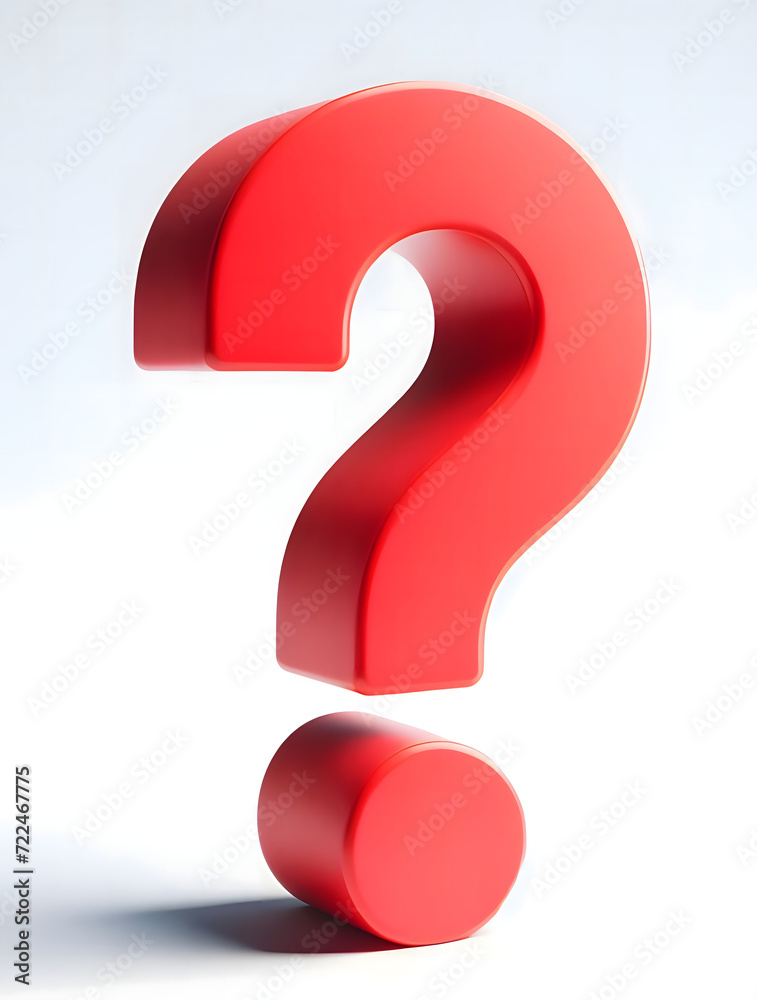 red question mark 3D red question mark 3D