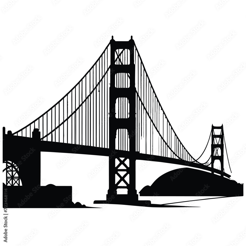 Fototapeta premium Golden Gate Bridge Silhouette