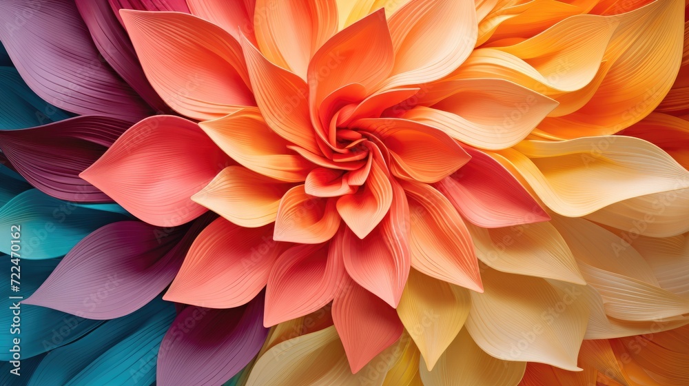 Colorful paper flowers background Colorful paper flowers background