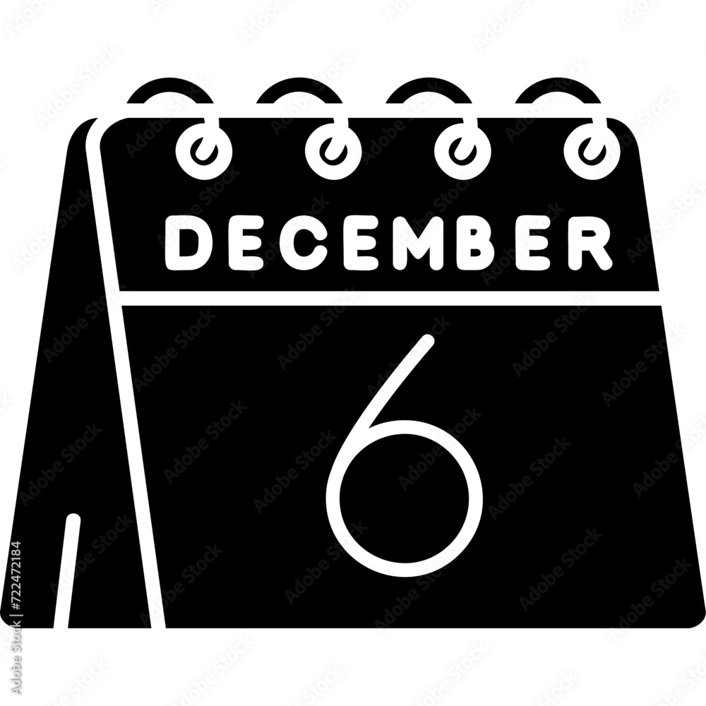 Naklejka premium 6th of December Icon