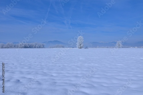 Winter, landscape at Sorko Polje in Gorenjska, Slovenia © kato08