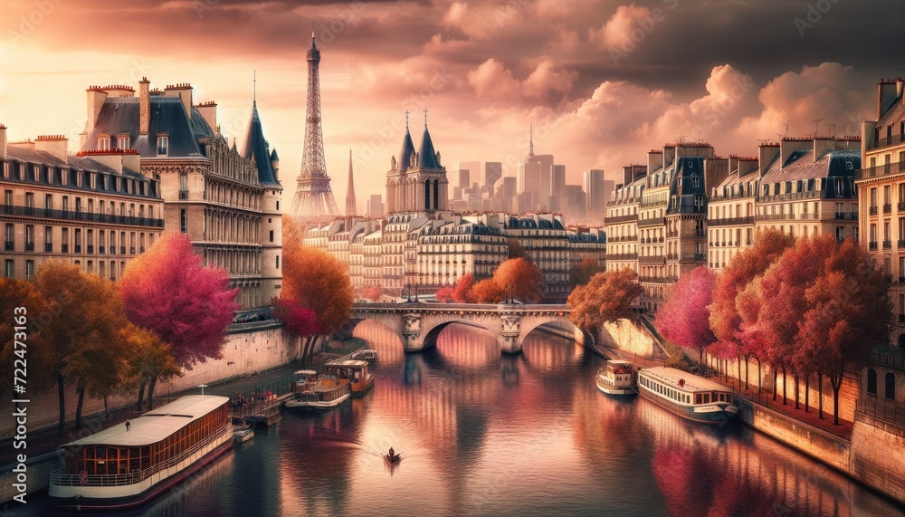 Autumn Embrace in Paris