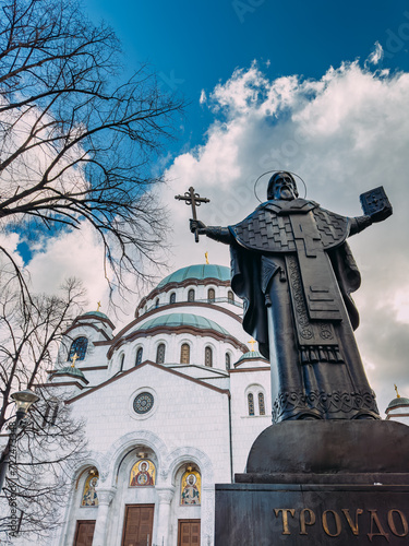 The Church of Saint Sava Cathedral or Hram Svetog Save is a Serbian Orthodox church in Belgrade city in Serbia. High quality photo