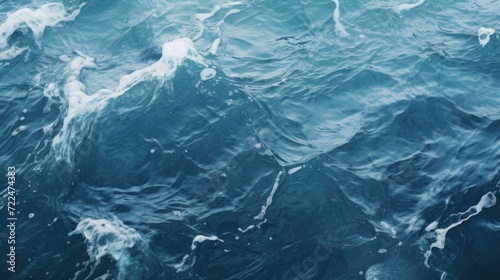 Close-up view of the waves on a body of water. This image captures the natural movement and texture of the water.