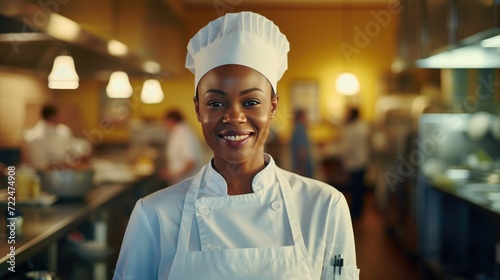 Middle age African Female Chef