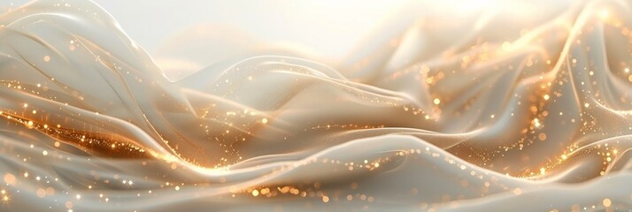 Abstract cream luxury background with thin gold threads
