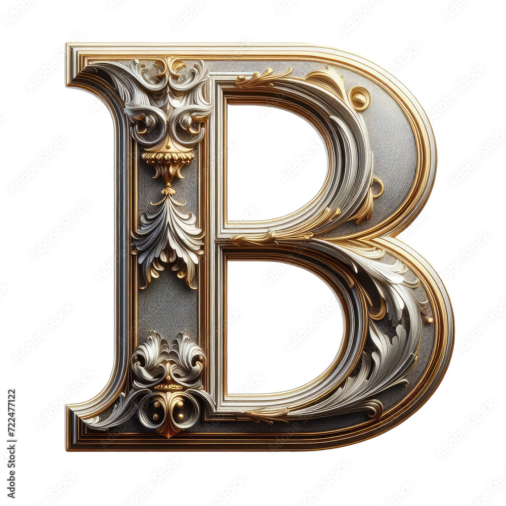 Isolated 3D Letter on a Clear PNG Canvas Generative AI Isolated 3D Letter on a Clear PNG Canvas Generative AI