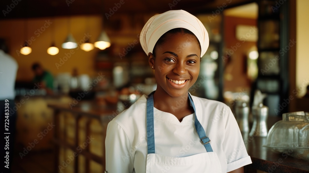 
Young African Female Chef