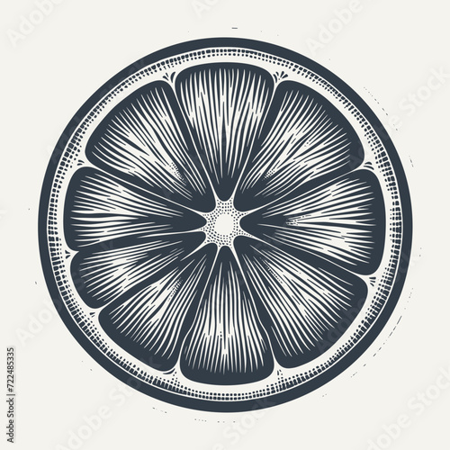 Lemon. Vintage woodcut engraving style vector illustration isolated on white.