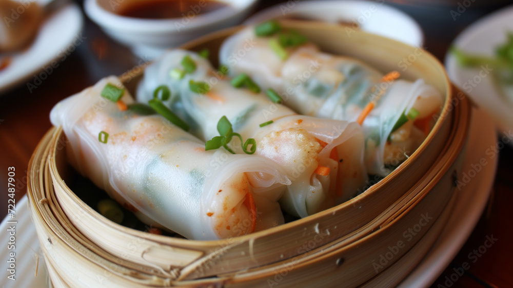 Crispy Delight: Spring Roll Dim Sum Feast Crispy Delight: Spring Roll Dim Sum Feast