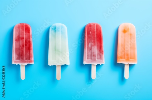 Colorful popsicles lineup