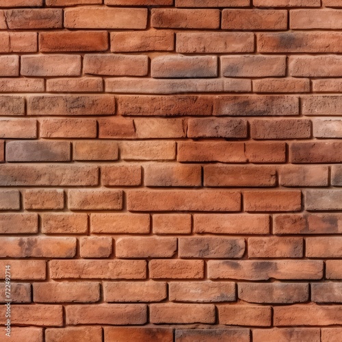 New Brown Terracotta Brick Blocks Wall Background Close Up  Pattern with Red Bricks or Brickwork House
