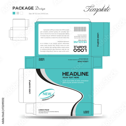 Supplements and Cosmetic box design, Package design template, box outline, box packaging design, medicine Label, healthcare label, packaging creative idea vector, label layout, product design