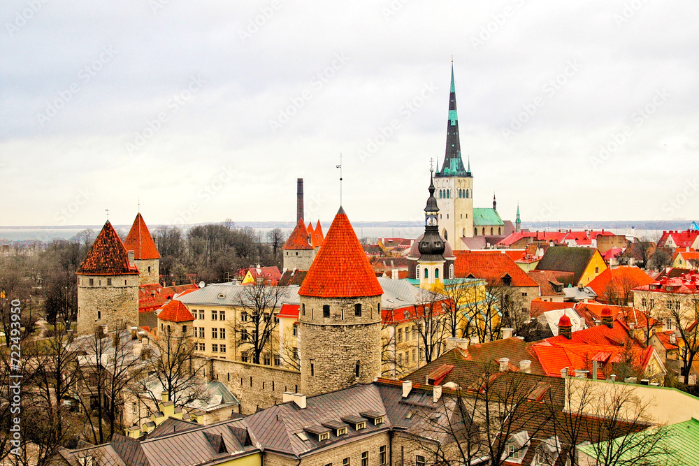Panoramic view of Tallinn old town