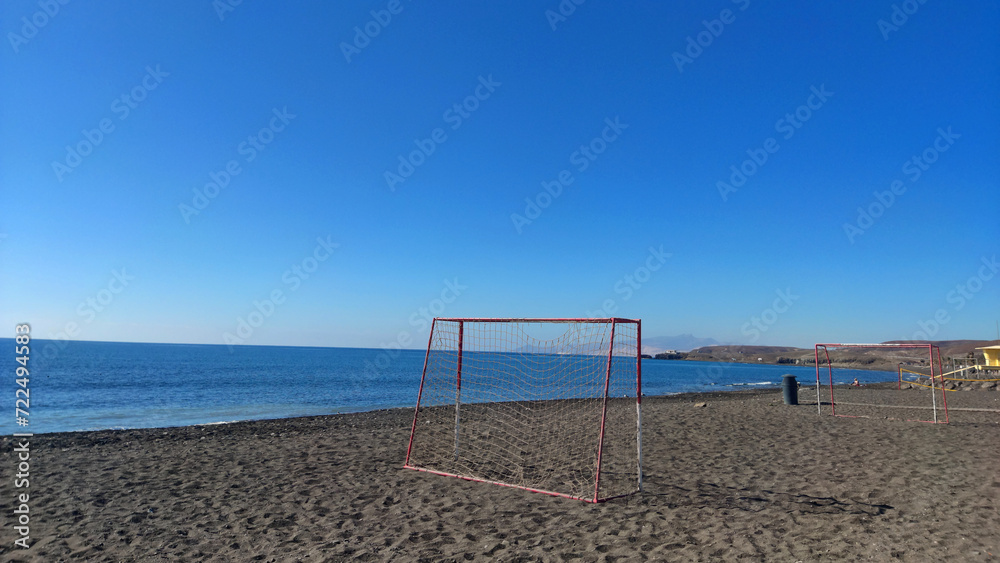 goals on the beach on Fuerteventura, Canary Islands goals on the beach on Fuerteventura, Canary Islands