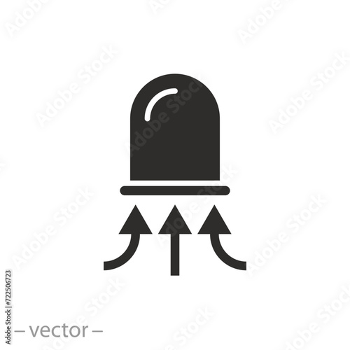 glass jar suction icon, cupping therapy, spa service, vacuum massage concept, flat symbol on white background - vector illustration photo