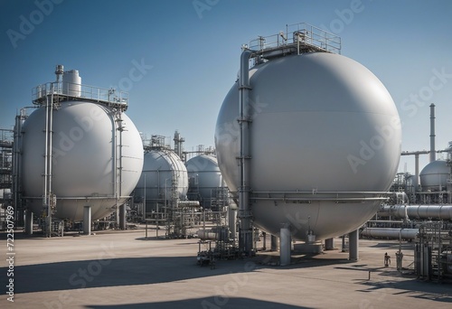 Industrial gas storage tank LNG or liquefied natural gas storage tank Spherical gas tank in petroleu