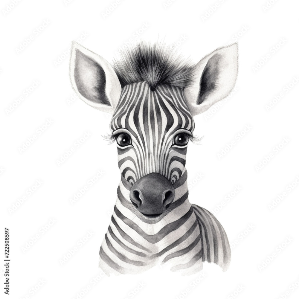 cute portrait of a zebra
