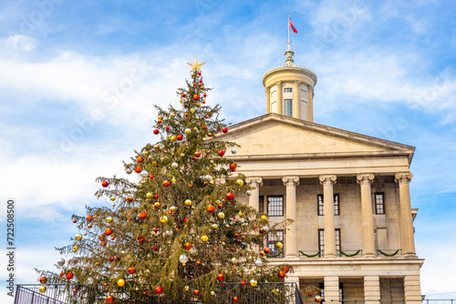Obraz na płótnie Scenic view of Tennessee State Capitol building at fall w salonie