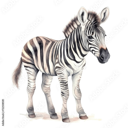 zebra isolated on white