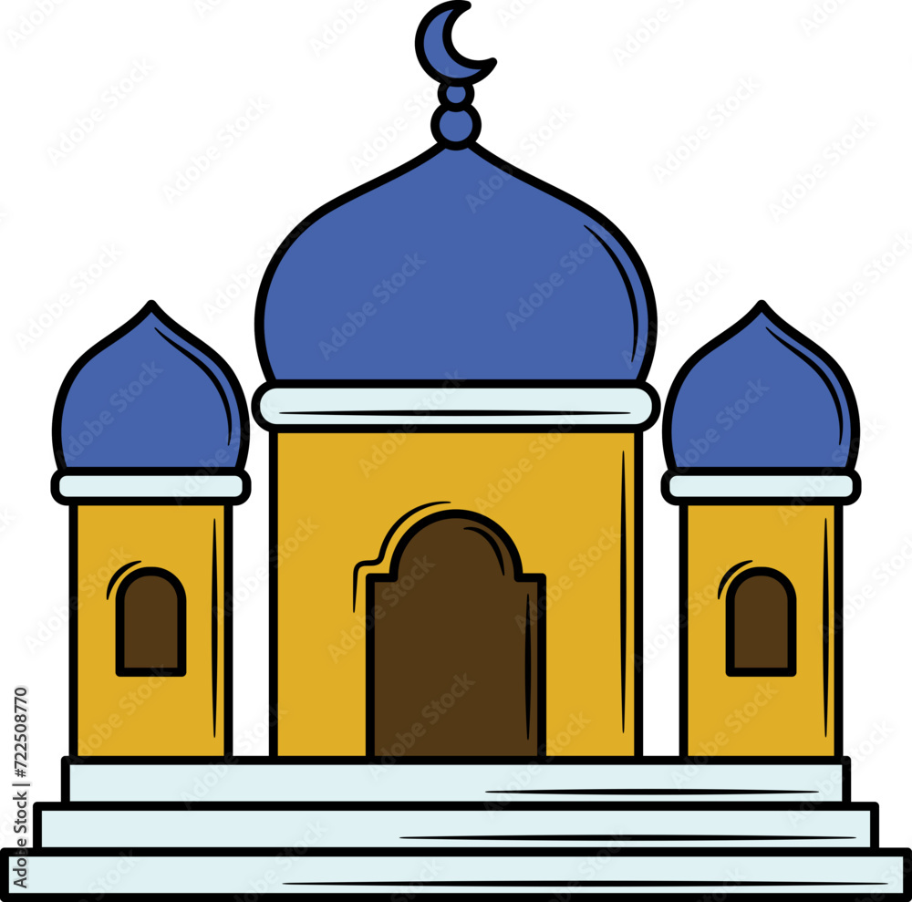 Hand drawn Mosque Illustration Hand drawn Mosque Illustration