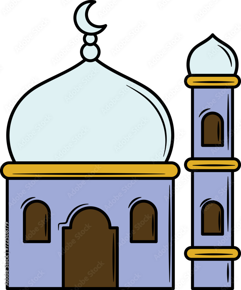 Hand drawn Mosque Illustration