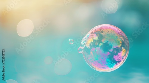 Soap bubble foam wallpaper background 