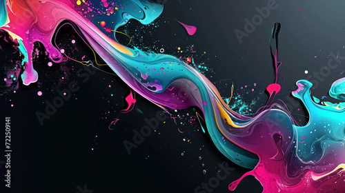  a black background with multicolored paint splattered on the bottom and bottom of the image on the bottom of the image.