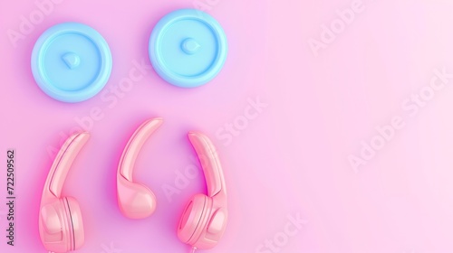 Call center customer online service via phone 24 hours 7 days on pastel background. helpdesk chat contact bubble circle arrow communication social media support consultant talk. 3d render