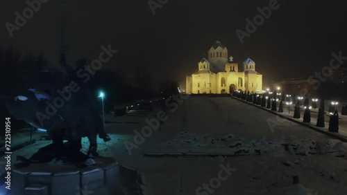 Zoravar Andranik monument near Saint Gregory the Illuminator Cathedral photo